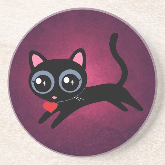 Kattunge Heart Thief Cute Gift for Girl Underlägg (Framsidan)