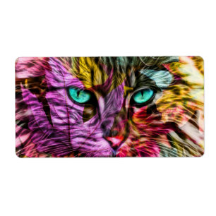 Kattunge Höst löv färgbildartsdesign Fraktsedel