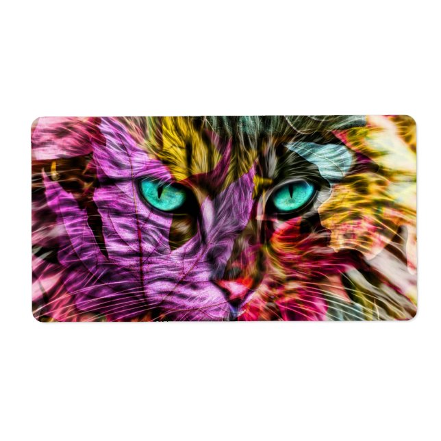 Kattunge Höst löv färgbildartsdesign Fraktsedel (Framsidan)