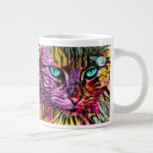 Kattunge Höst löv färgbildartsdesign Jumbo Mugg