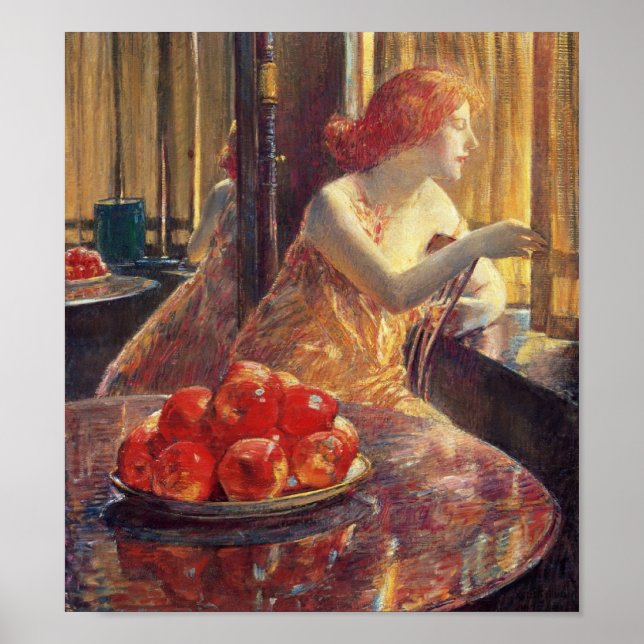 Kattunge Hughes (vacker amerikansk rödhårig kvinna Poster (Framsidan)