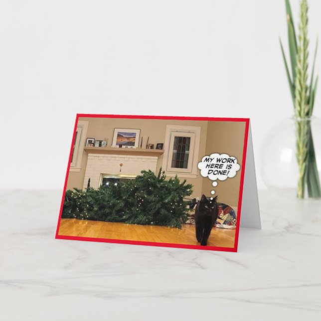 Kattunge Humor julkort Tack Kort (Framsida)