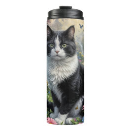 Kattunge i blomsterträdgården