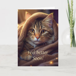 Kattunge i ett Blanket-kort Kort