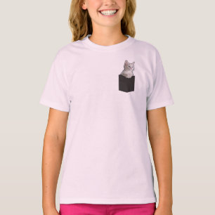 Kattunge i fickan t shirt