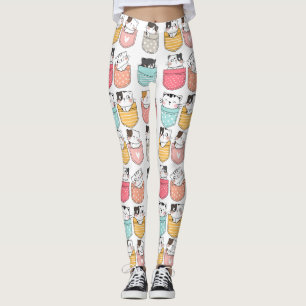 Kattunge i fickor leggings