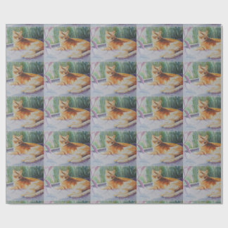 Kattunge i fönster presentpapper