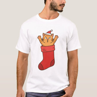 Kattunge i julstrumpa överraskning T-shirt