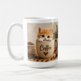 Kattunge i kaffekopp charm