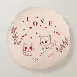 KATTUNGE i KÄRLEK Rund Kudde