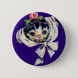 kattunge i kattkatt knapp
