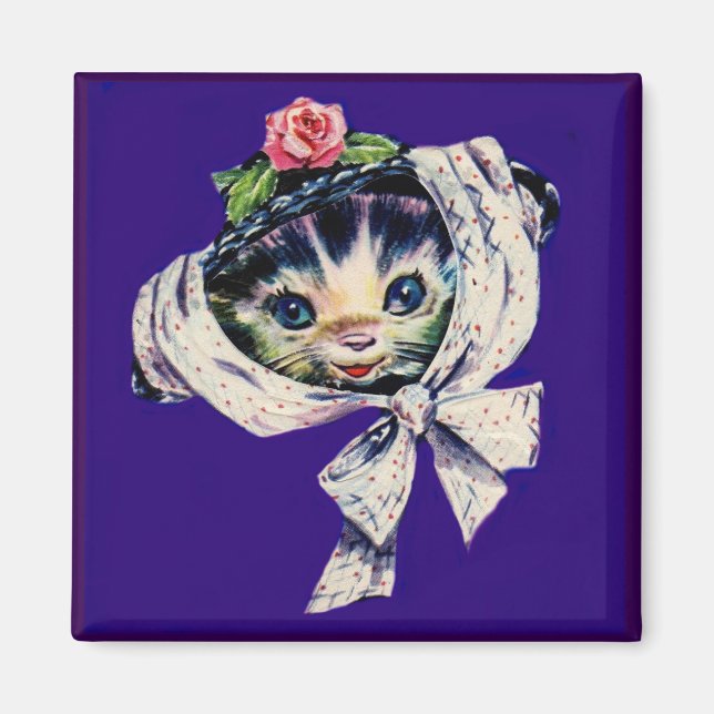 kattunge i kattkatt magnet (Framsidan)