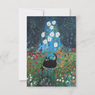 Kattunge i Klimt Tack Kort
