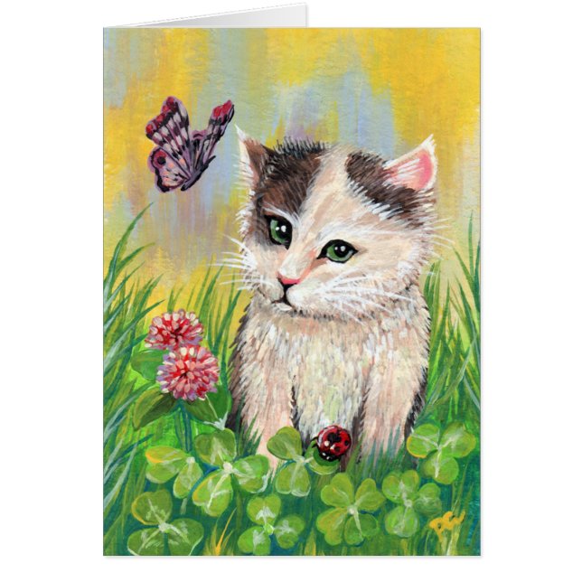 Kattunge i Klöver Patch OBS Kort (Framsidan)