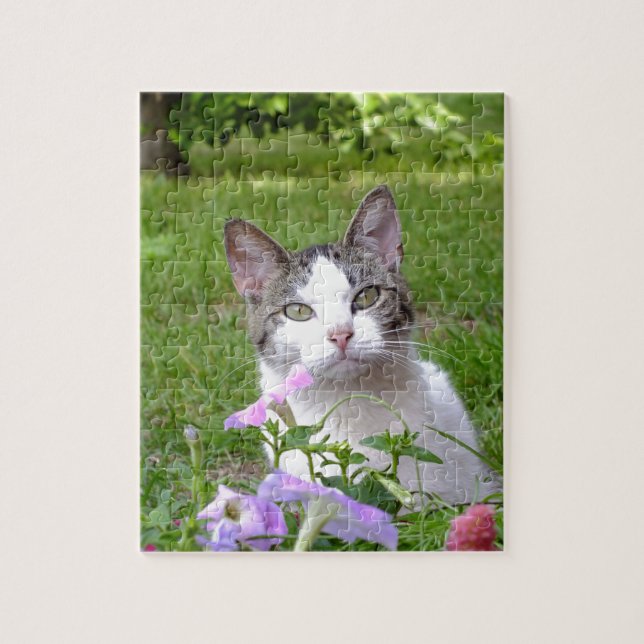 Kattunge i Petunias Puzzle Pussel (Vertikal)