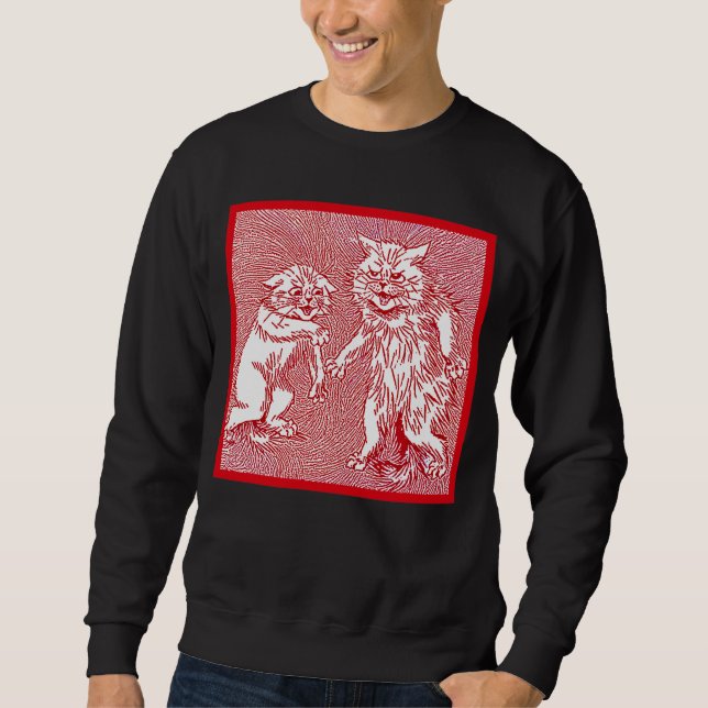 Kattunge i Red av Louis Wain Sweatshirt (Framsida)