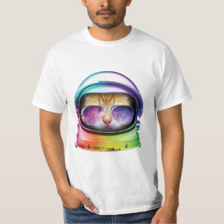 Kattunge i utrymme t-shirt