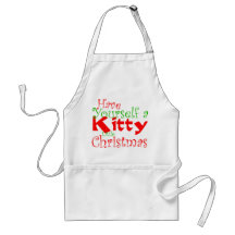 Kattunge jul Helgdag Apron