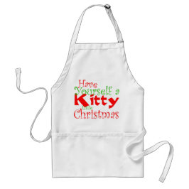 Kattunge jul Helgdag Apron Förkläde
