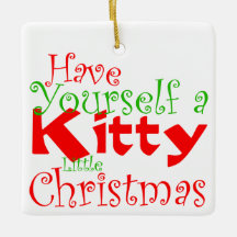 Kattunge jul-Helgdag Pet Ornament
