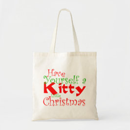 Kattunge jul Helgdag Tote Bag Tygkasse