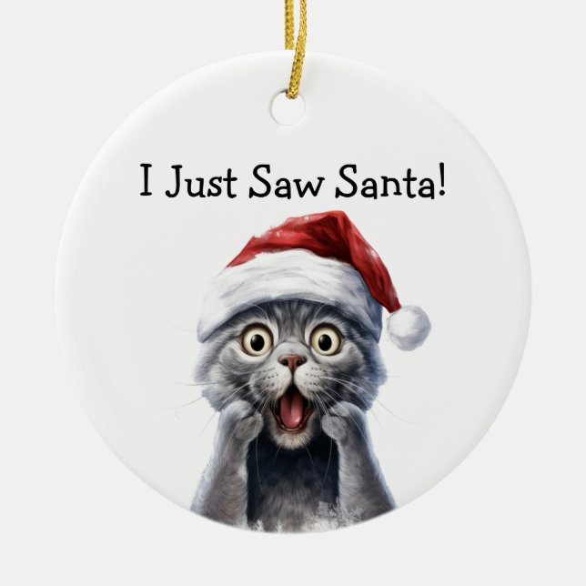 Kattunge jul MisChief Cat Ornament (Framsidan)