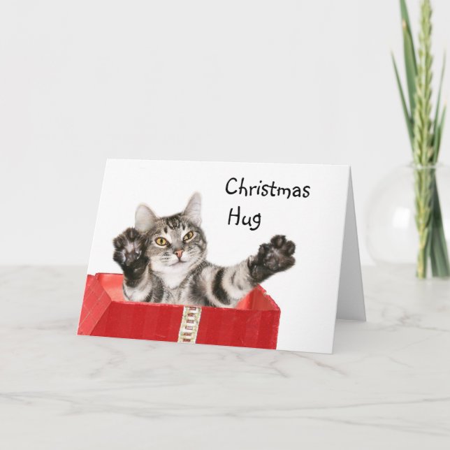 Kattunge julkram helgkort (Framsida)