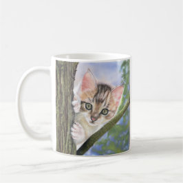 Kattunge kaffe eller te kopp