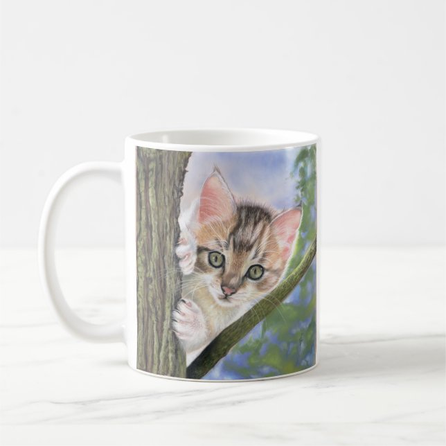 Kattunge kaffe eller te kopp (Vänster)