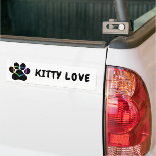 KATTUNGE KÄRLEK Black Bildekal