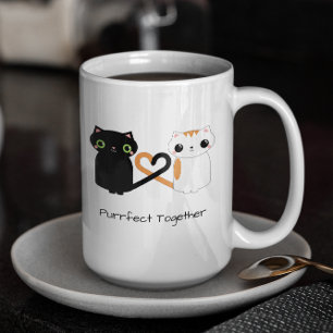 Kattunge Kärlek Heart Svan Kaffemugg