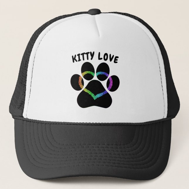 Kattunge Kärlek Rainbow Heart Keps (Framsida)