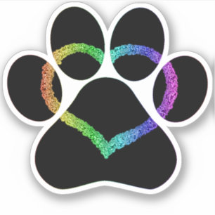 Kattunge Kärlek Rainbow Klistermärken