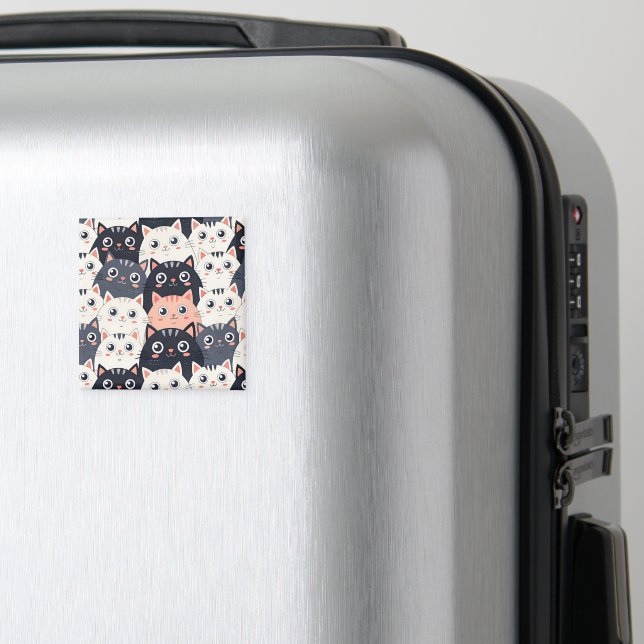 Kattunge Kat Kaleidoscope Magnet (In Situ (Luggage))