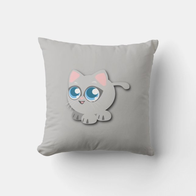 Kattunge Kat Pillow Kudde (Framsida)