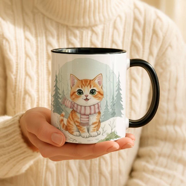 Kattunge Katt Mugg, Akvarell Katt Älskare Present Mugg (Skapare uppladdad)