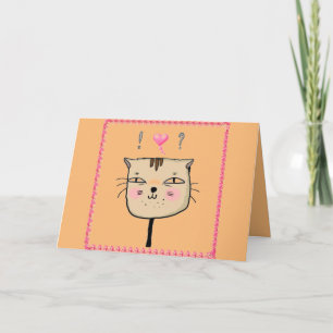 Kattunge Katt Vill du vara min Alla hjärtans dag s Kort
