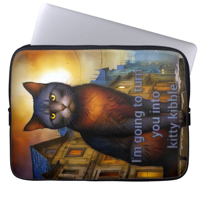 Kattunge Kibble Laptop Fodral (Framsidan)