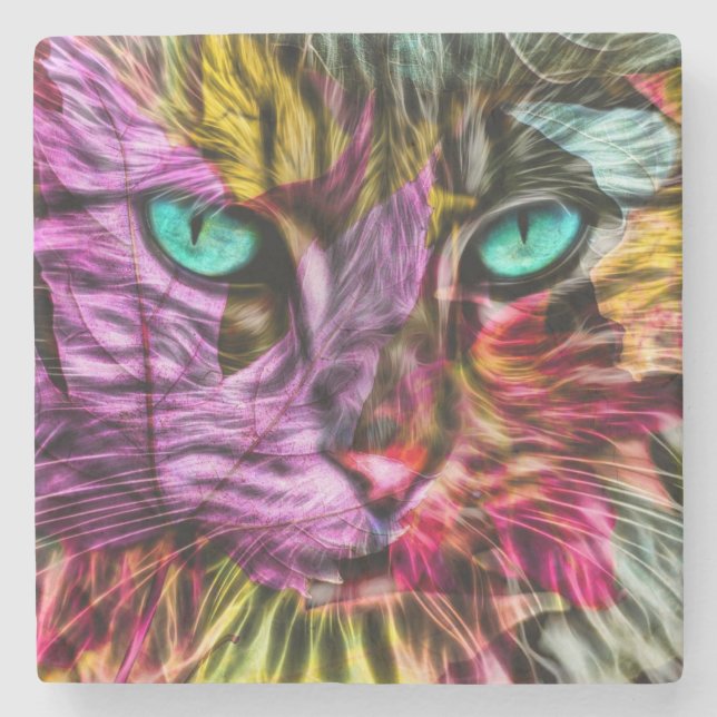 Kattunge Kitten Artsy Design Stenunderlägg (Framsidan)