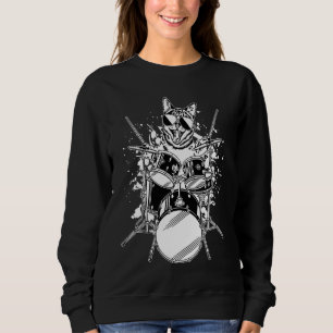 Kattunge Kitty Katt Trummis Som Har Solglasögon Sp T Shirt
