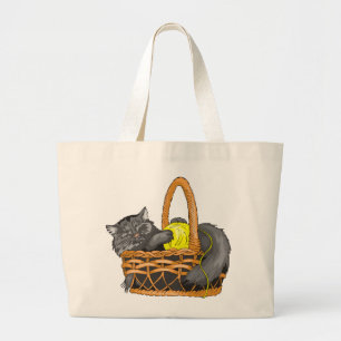 Kattunge Kneading Knitting Boll Bag Jumbo Tygkasse