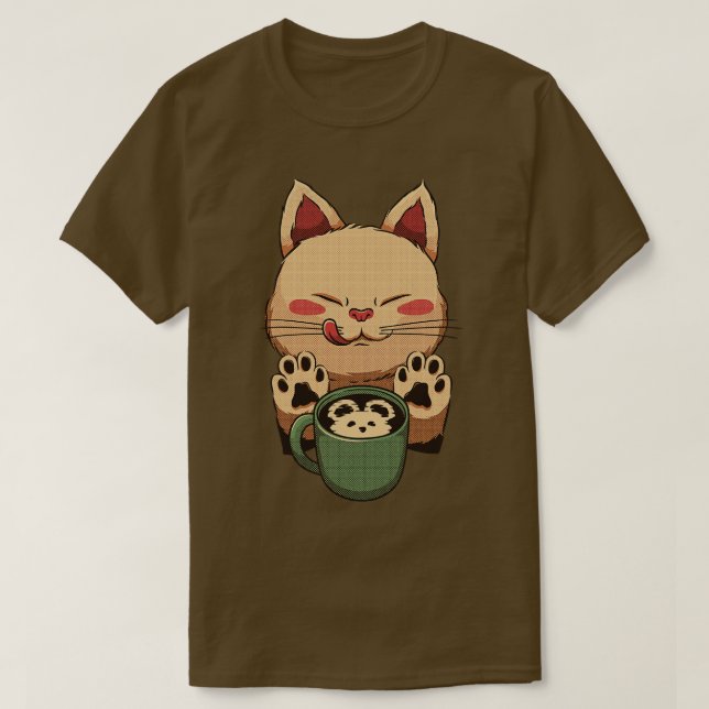 Kattunge Latte Little Mouse av Tobe Fonseca T Shirt (Design framsida)