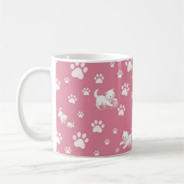 Kattunge leker och kattklor kaffemugg