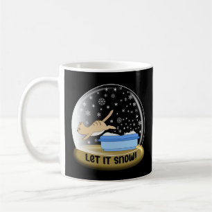 Kattunge Litter Snö Globe Mugg