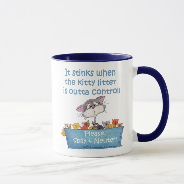 Kattunge Litter Stinks Mugg (Höger)