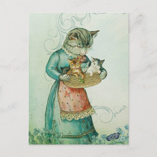 Kattunge Mamma Vykort (Framsida)