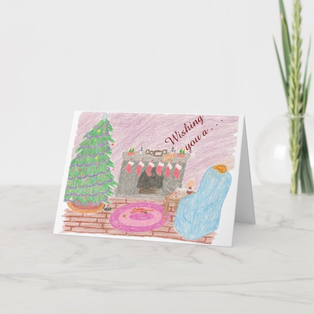 Kattunge-mas MisChief (chrismas) Helgkort (Framsida)