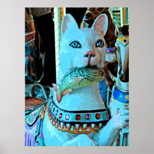 Kattunge med fiskevatten poster