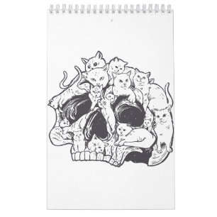 Kattunge med Gun-Birthday och Halloween-kattkostna Kalender