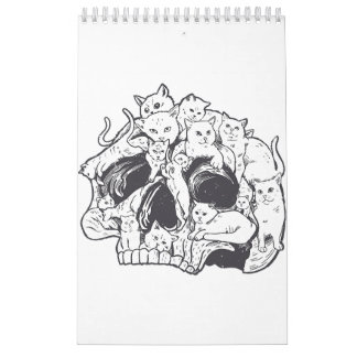 Kattunge med Gun-Birthday och Halloween-kattkostna Kalender